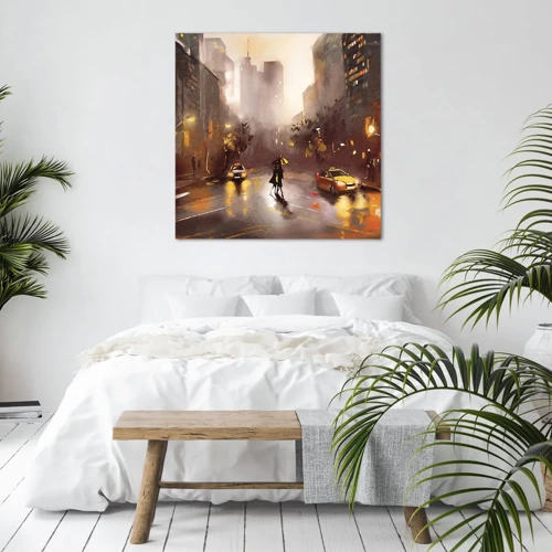 Bild auf Leinwand - Leinwandbild - Im Licht von New York - 40x40 cm