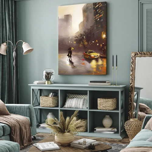 Bild auf Leinwand - Leinwandbild - Im Licht von New York - 45x80 cm