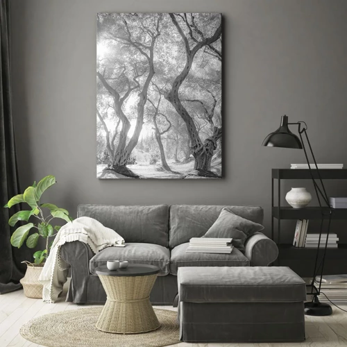 Bild auf Leinwand - Leinwandbild - Im Olivenhain - 45x80 cm