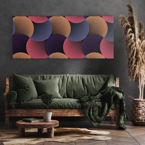 Bild auf Leinwand - Leinwandbild - Im kreisenden Rhythmus - 100x40 cm