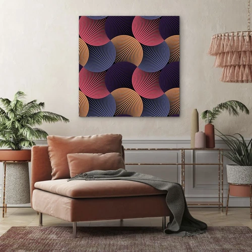 Bild auf Leinwand - Leinwandbild - Im kreisenden Rhythmus - 40x40 cm