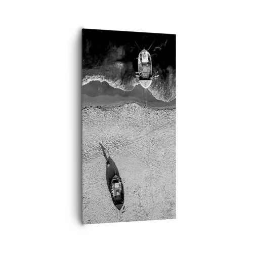 Bild auf Leinwand - Leinwandbild - Immer noch am Ufer… - 65x120 cm