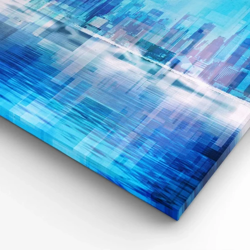 Bild auf Leinwand - Leinwandbild - In Blau ertrunken - 120x80 cm