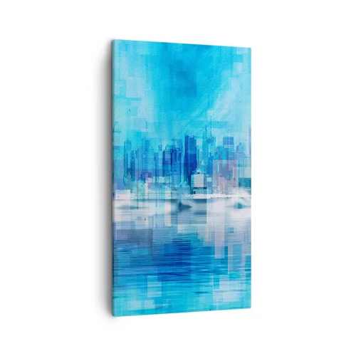 Bild auf Leinwand - Leinwandbild - In Blau ertrunken - 45x80 cm