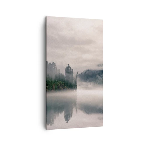Bild auf Leinwand - Leinwandbild - In Reflexion, im Nebel - 45x80 cm