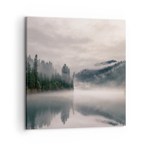 Bild auf Leinwand - Leinwandbild - In Reflexion, im Nebel - 60x60 cm