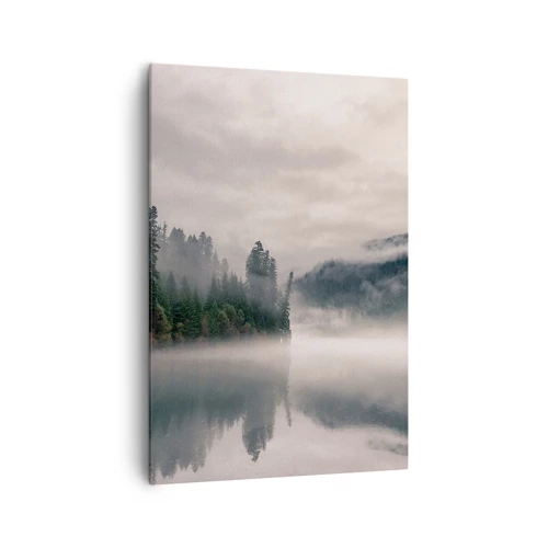 Bild auf Leinwand - Leinwandbild - In Reflexion, im Nebel - 70x100 cm