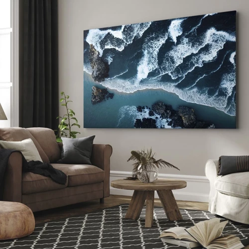 Bild auf Leinwand - Leinwandbild - In Wellen gehüllt - 100x70 cm