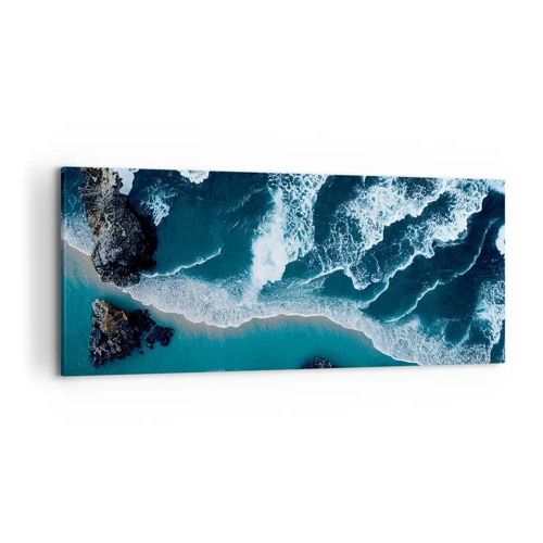 Bild auf Leinwand - Leinwandbild - In Wellen gehüllt - 120x50 cm