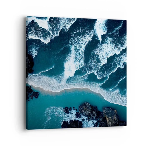 Bild auf Leinwand - Leinwandbild - In Wellen gehüllt - 40x40 cm
