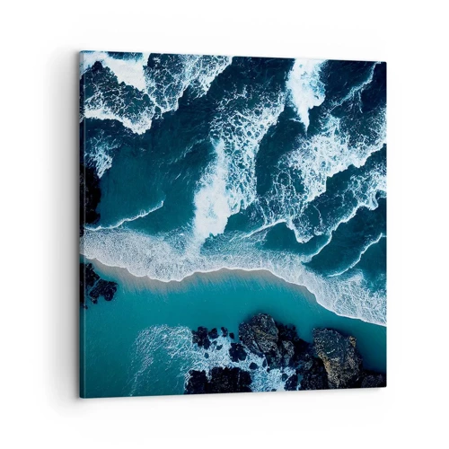 Bild auf Leinwand - Leinwandbild - In Wellen gehüllt - 60x60 cm