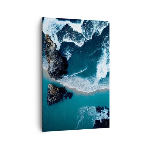 Bild auf Leinwand - Leinwandbild - In Wellen gehüllt - 80x120 cm
