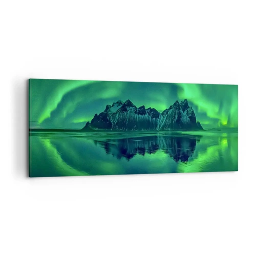 Bild auf Leinwand - Leinwandbild - In den Armen der Aurora - 100x40 cm