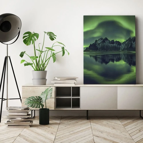 Bild auf Leinwand - Leinwandbild - In den Armen der Aurora - 45x80 cm