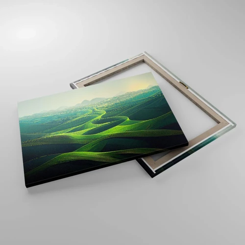 Bild auf Leinwand - Leinwandbild - In den grünen Tälern - 70x50 cm