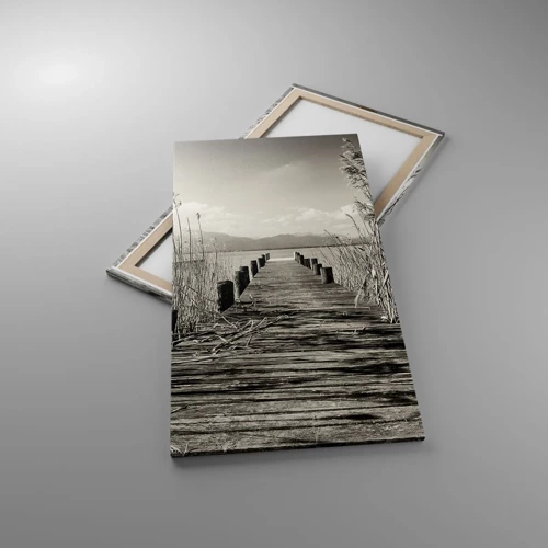 Bild auf Leinwand - Leinwandbild - In der Stille des Grases - 65x120 cm