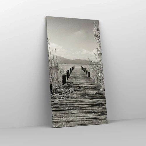 Bild auf Leinwand - Leinwandbild - In der Stille des Grases - 65x120 cm