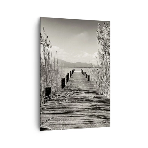 Bild auf Leinwand - Leinwandbild - In der Stille des Grases - 70x100 cm