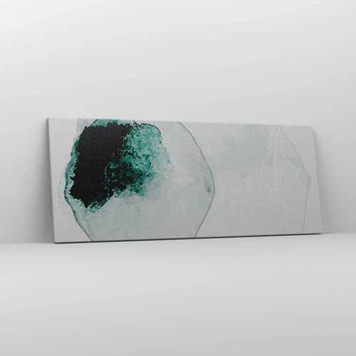 Bild auf Leinwand - Leinwandbild - In einem Tropfen Wasser - 100x40 cm