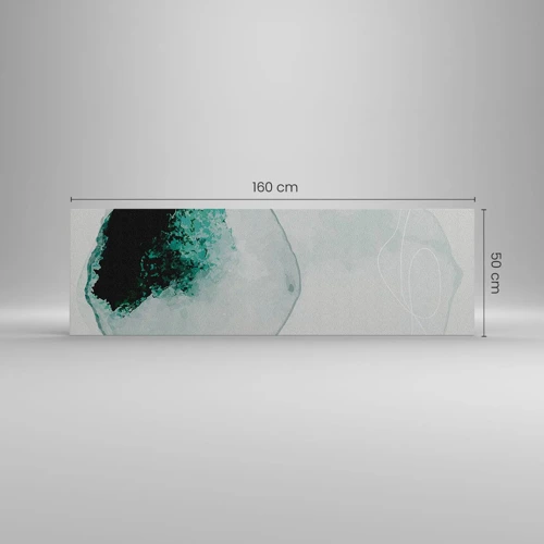 Bild auf Leinwand - Leinwandbild - In einem Tropfen Wasser - 160x50 cm