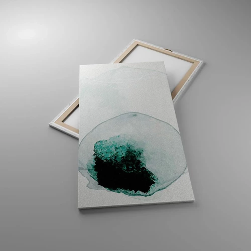 Bild auf Leinwand - Leinwandbild - In einem Tropfen Wasser - 65x120 cm