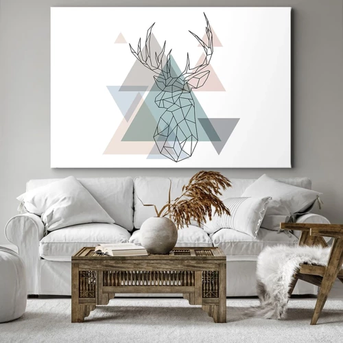 Bild auf Leinwand - Leinwandbild - In einem geometrischen Wald - 70x50 cm