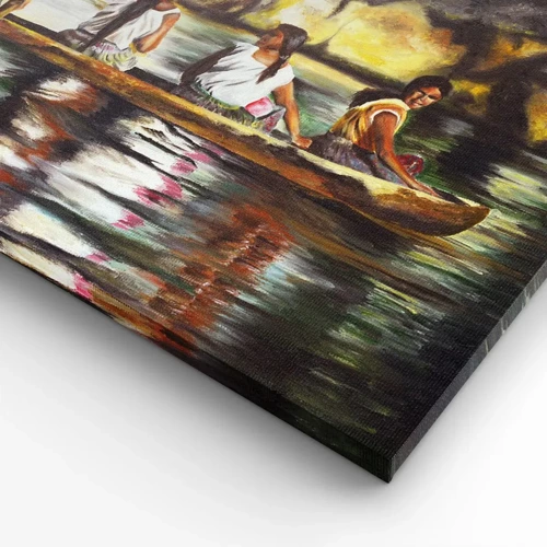 Bild auf Leinwand - Leinwandbild - In einem polynesischen Paradies - 60x60 cm
