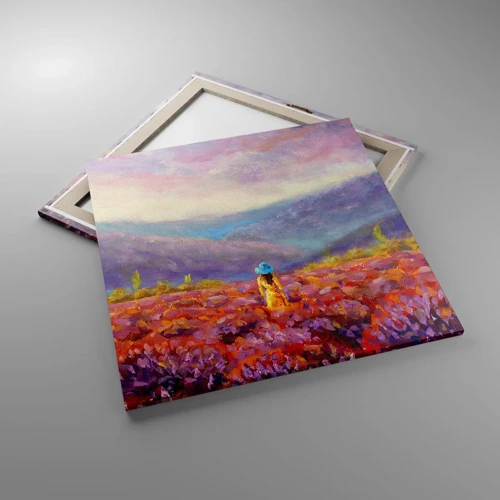Bild auf Leinwand - Leinwandbild - In einer Lavendelwelt - 70x70 cm