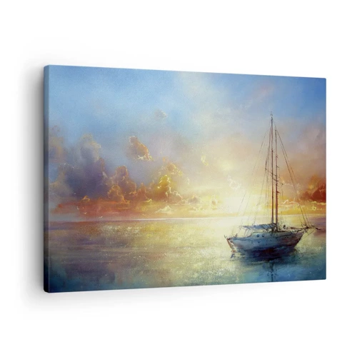 Bild auf Leinwand - Leinwandbild - In einer goldenen Bucht - 70x50 cm