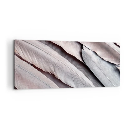 Bild auf Leinwand - Leinwandbild - In rosa Silber - 100x40 cm