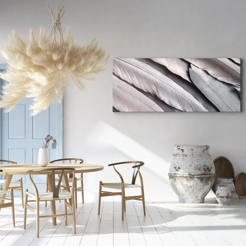 Bild auf Leinwand - Leinwandbild - In rosa Silber - 100x40 cm