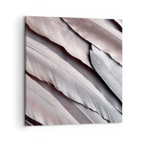 Bild auf Leinwand - Leinwandbild - In rosa Silber - 60x60 cm