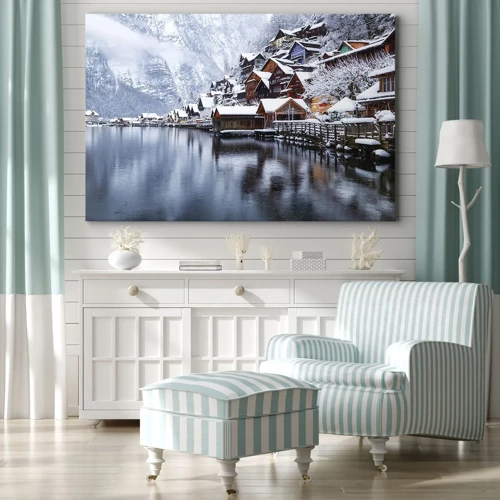 Bild auf Leinwand - Leinwandbild - In winterlicher Dekoration - 100x70 cm