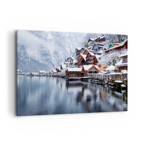 Bild auf Leinwand - Leinwandbild - In winterlicher Dekoration - 120x80 cm