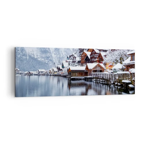 Bild auf Leinwand - Leinwandbild - In winterlicher Dekoration - 140x50 cm