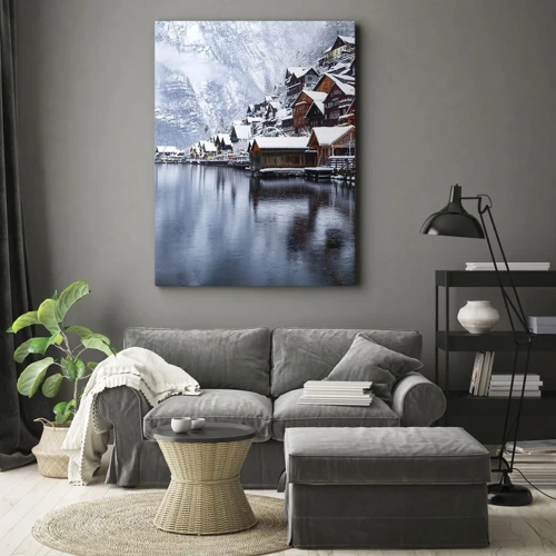 Bild auf Leinwand - Leinwandbild - In winterlicher Dekoration - 55x100 cm