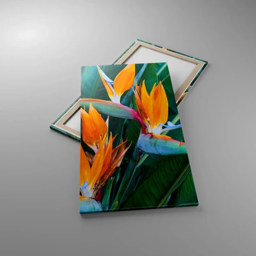 Bild auf Leinwand - Leinwandbild - Ist es eine Blume oder ist es ein Vogel? - 65x120 cm