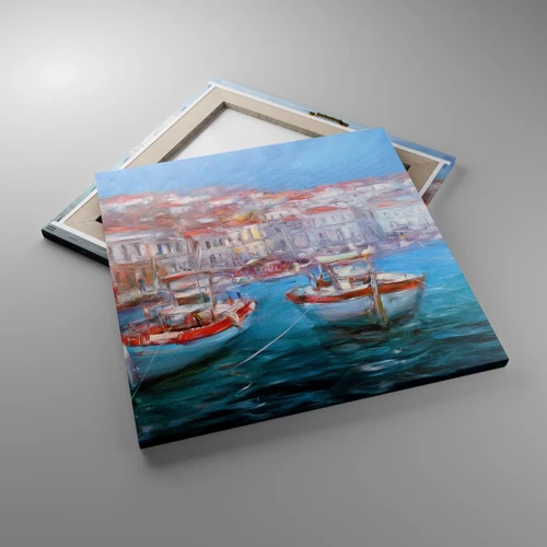 Bild auf Leinwand - Leinwandbild - Italienische Bucht - 50x50 cm