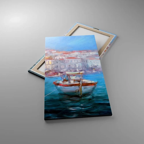 Bild auf Leinwand - Leinwandbild - Italienische Bucht - 55x100 cm