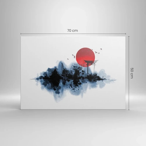 Bild auf Leinwand - Leinwandbild - Japanische Sicht - 70x50 cm