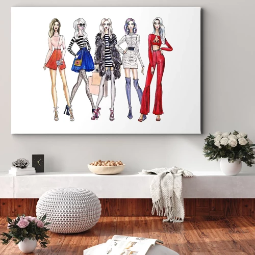 Bild auf Leinwand - Leinwandbild - Jede Woche Fashion Week - 70x50 cm