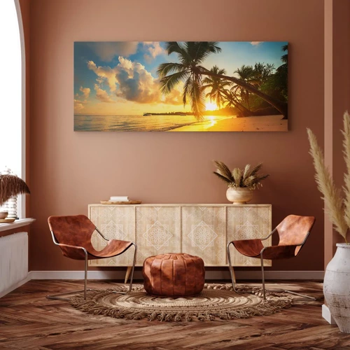 Bild auf Leinwand - Leinwandbild - Karibischer Traum - 160x50 cm