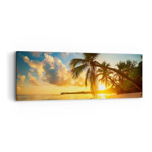 Bild auf Leinwand - Leinwandbild - Karibischer Traum - 90x30 cm