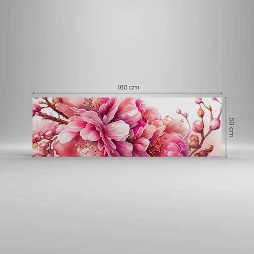 Bild auf Leinwand - Leinwandbild - Kirschblütenblüte - 160x50 cm