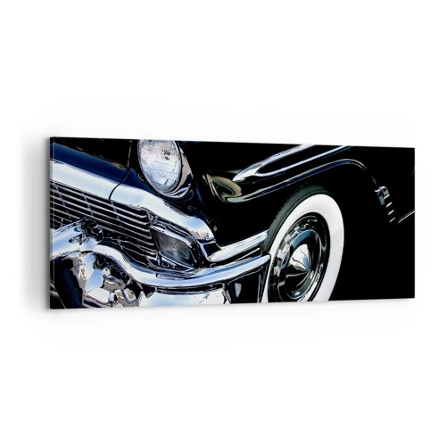 Bild auf Leinwand - Leinwandbild - Klassiker in Silber, Schwarz und Weiß - 100x40 cm