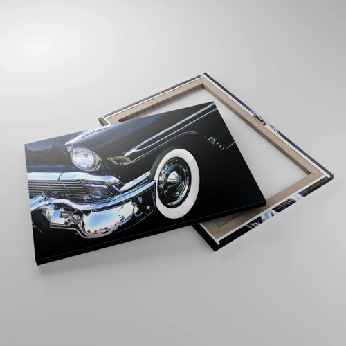 Bild auf Leinwand - Leinwandbild - Klassiker in Silber, Schwarz und Weiß - 70x50 cm