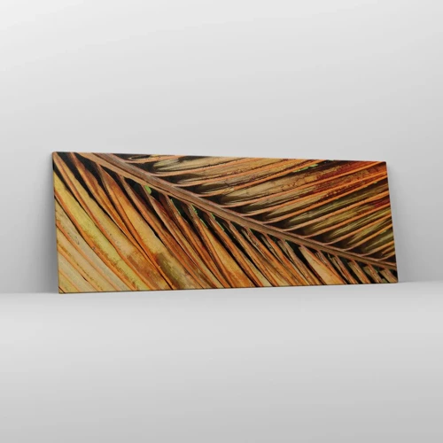 Bild auf Leinwand - Leinwandbild - Kokosnuss-Gold - 140x50 cm