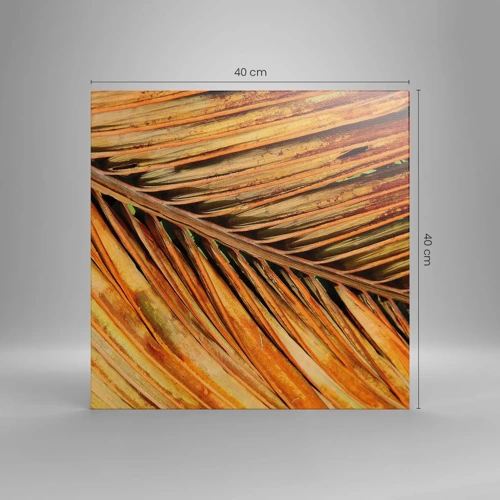 Bild auf Leinwand - Leinwandbild - Kokosnuss-Gold - 40x40 cm