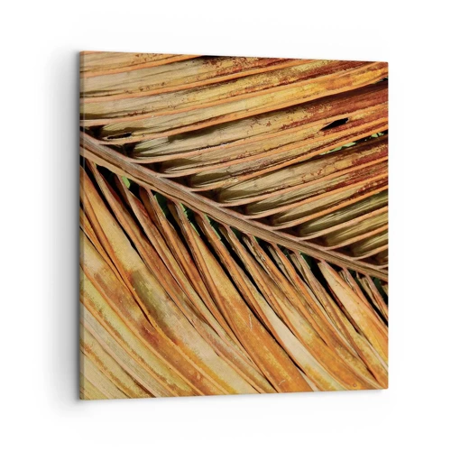Bild auf Leinwand - Leinwandbild - Kokosnuss-Gold - 50x50 cm