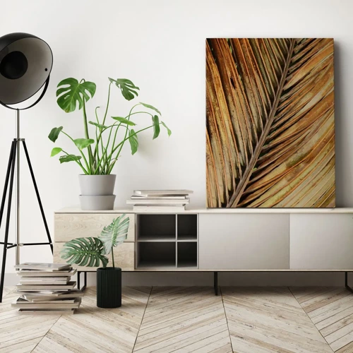 Bild auf Leinwand - Leinwandbild - Kokosnuss-Gold - 70x100 cm